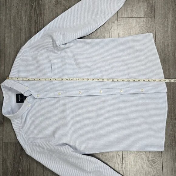 Only & Sons Men's Light Blue & White Striped Button Down Shirt Size XL - Picture 14 of 16